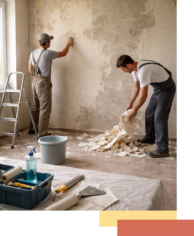 Снятие старых обоев в Азове быстро и качественно