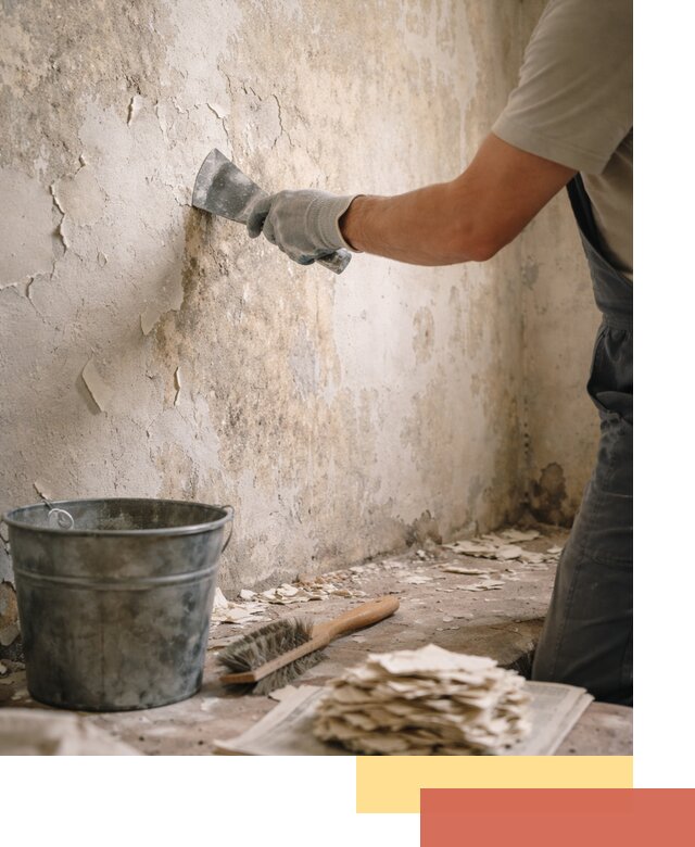 Удаление старой краски со стен в Азове качественно и быстро