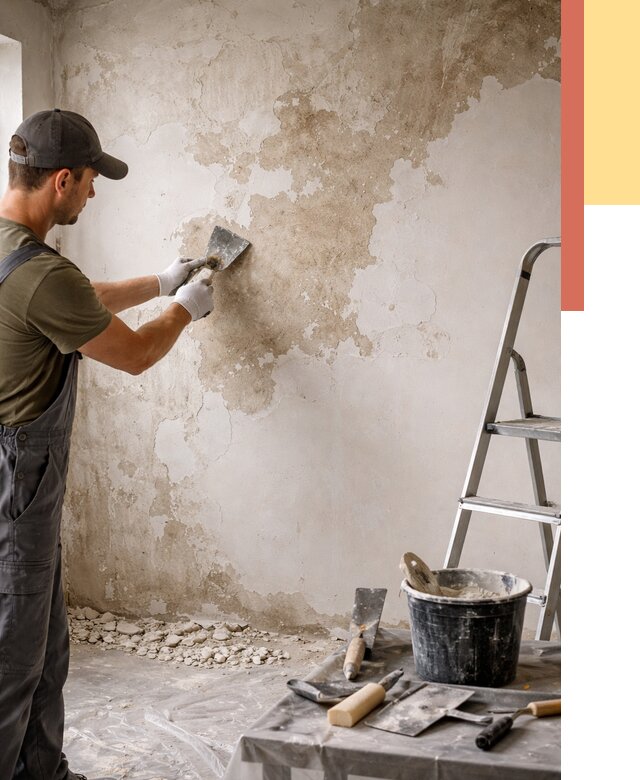 Снятие старой шпаклевки в Азове от 1900 руб. — быстро и недорого | ОТДЕЛОЧНИК-Азв