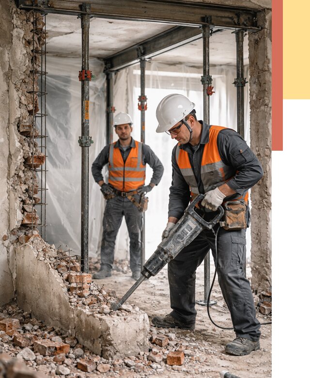 Снос несущих стен в Азове от 10526 руб. — демонтаж несущей стены под ключ | ОТДЕЛОЧНИК-Азв