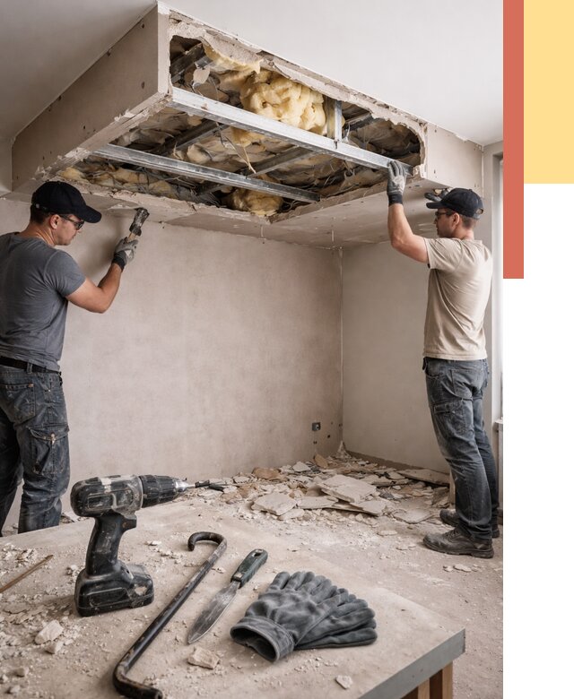 Демонтаж короба из гипсокартона в Азове от 1561 руб. — быстро и недорого | ОТДЕЛОЧНИК-Азв