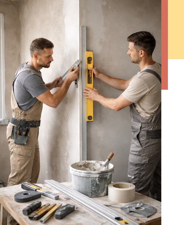 Выведение углов стен в Азове от 1900 руб. быстро и недорого | ОТДЕЛОЧНИК-Азв