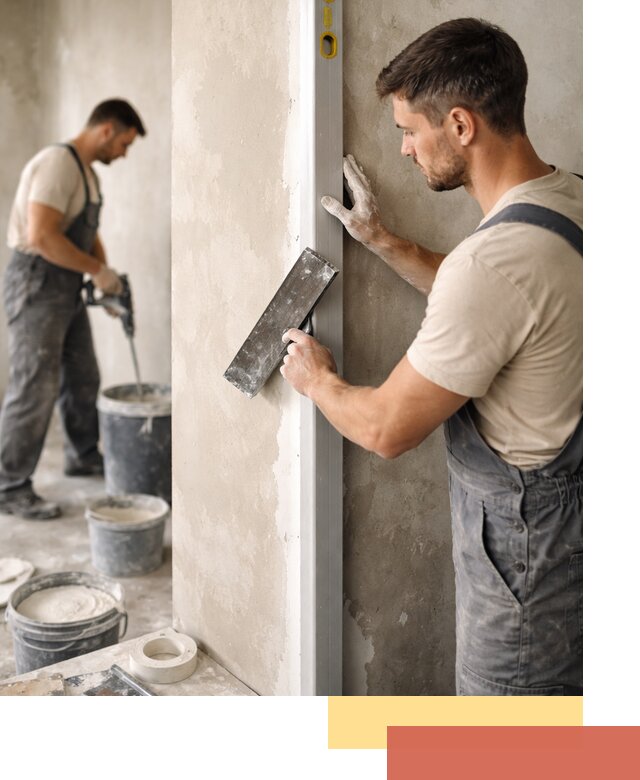 Выведение углов стен в Азове: монтаж и оштукатуривание