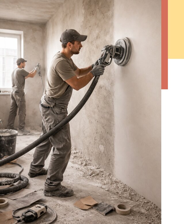 Шлифовка стен в Азове от 1232 руб/м2 — быстро и недорого | ОТДЕЛОЧНИК-Азв