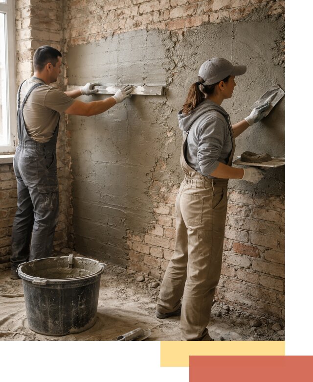 Штукатурка кирпичных стен в Азове — качественно и надежно