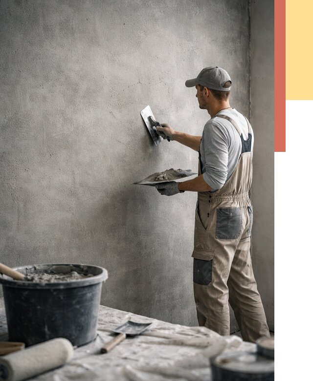 Декоративная штукатурка под бетон в Азове от 2567 руб./м² — нанесение под ключ | ОТДЕЛОЧНИК-Азв