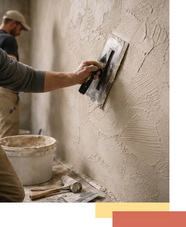 Фактурная штукатурка стен в Азове — монтаж, отделка, реставрация