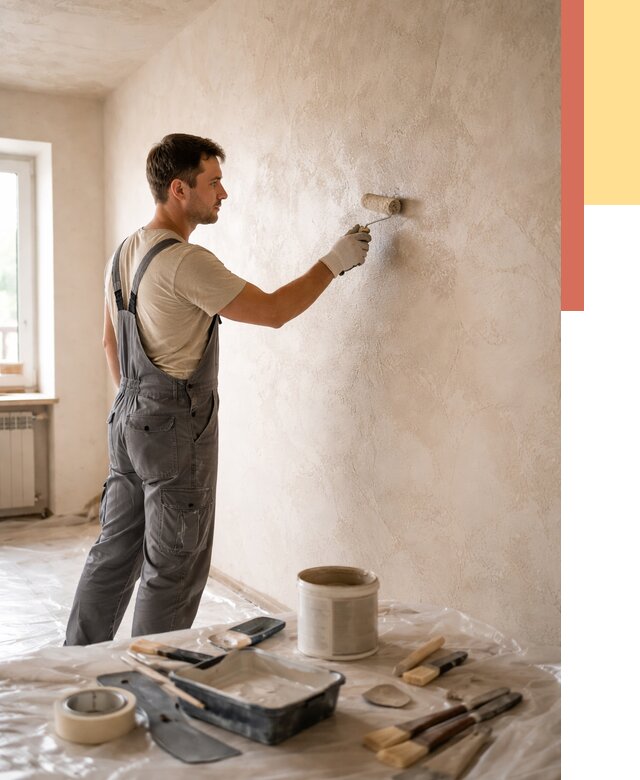 Нанесение лессирующей краски по декоративке в Азове от 1797 руб. | ОТДЕЛОЧНИК-Азв