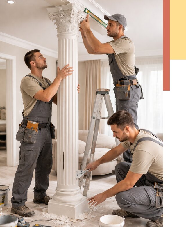 Установка декоративных колонн в Азове от 12323 руб. под ключ | ОТДЕЛОЧНИК-Азв