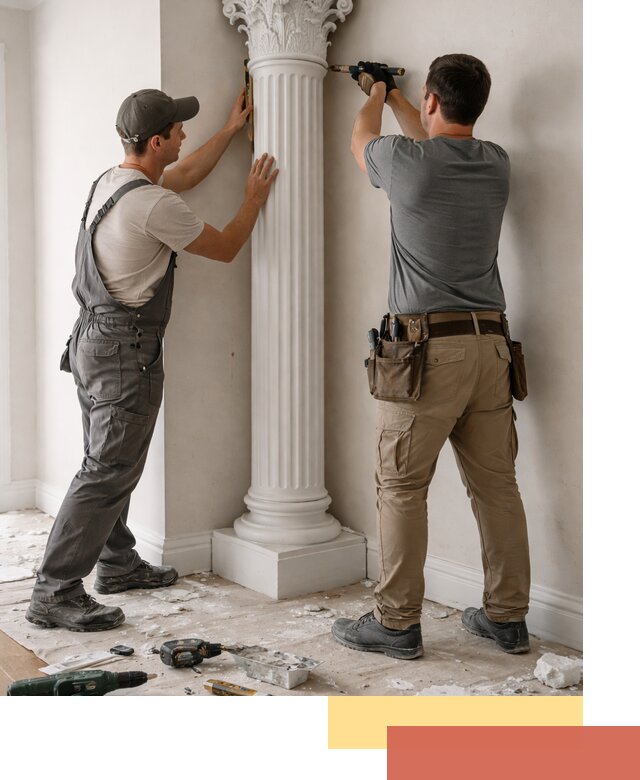 Установка декоративных колонн в Азове под ключ