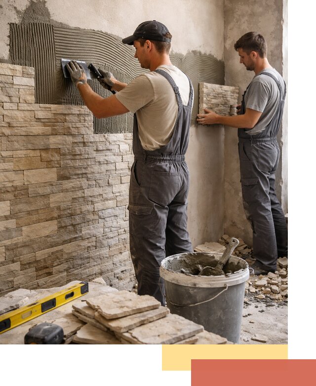 Монтаж искусственного камня в Азове — облицовка стен и фасадов