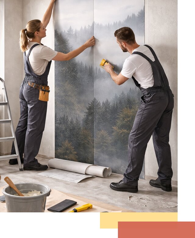 Поклейка фотообоев профессионально в Азове под ключ