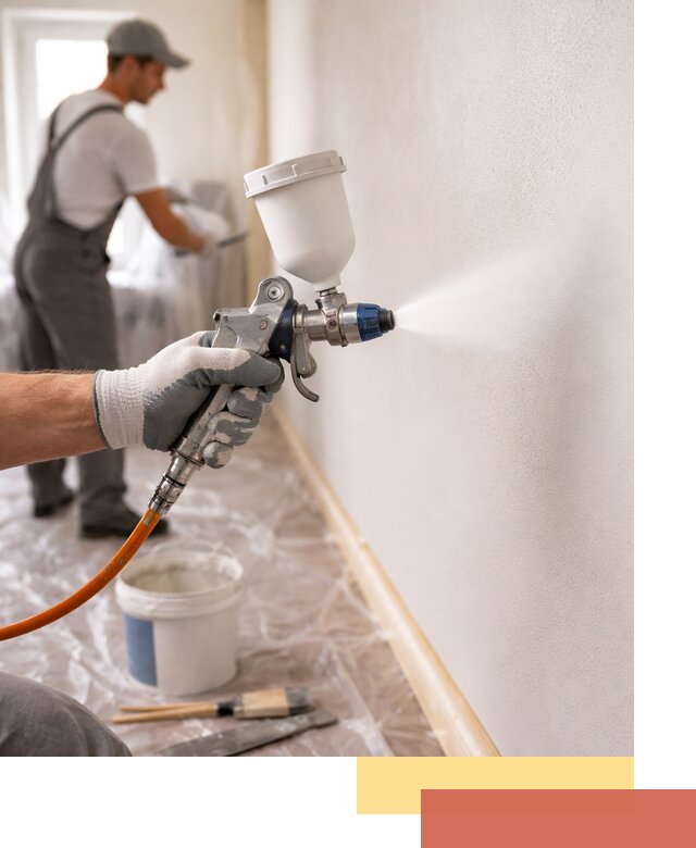 Покраска стен краскопультом в Азове быстро и качественно