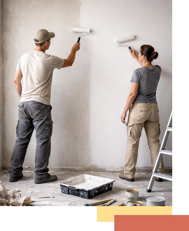 Окраска стен по стеклохолсту в Азове качественно и долговечно