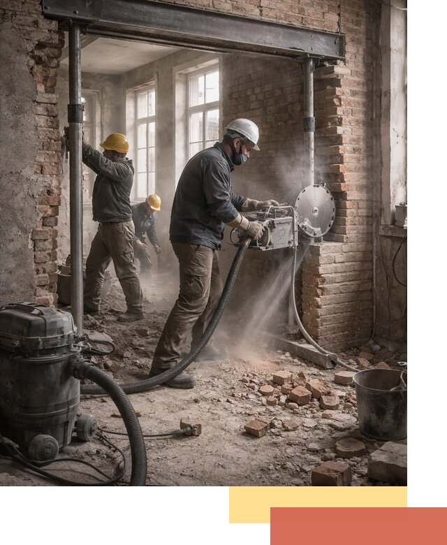 Прорезка проема в стене под дверной или оконный проем в Азове