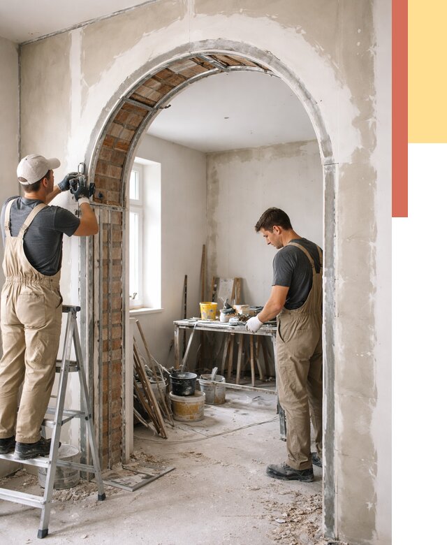 Устройство арочного проема в Азове от 9756 руб. под ключ — быстро и недорого | ОТДЕЛОЧНИК-Азв