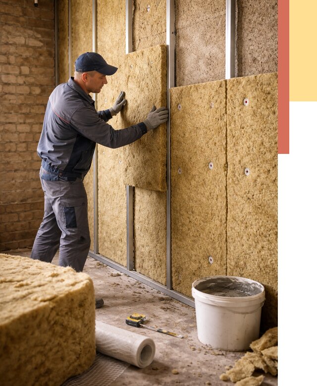 Утепление стен минватой в Азове от 1386 руб./м2 — недорого и быстро | ОТДЕЛОЧНИК-Азв