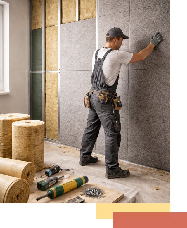 Профессиональная шумоизоляция стен в Азове для квартиры и офиса