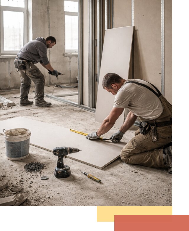 Кладка перегородок из ПГП под ключ в Азове