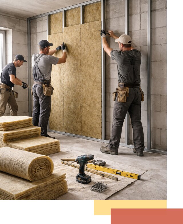 Шумоизоляция перегородок из блоков в Азове — монтаж и защита шумоизоляцией