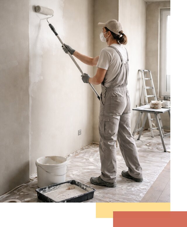 Покраска перегородок из гипсокартона в Азове качественно и недорого