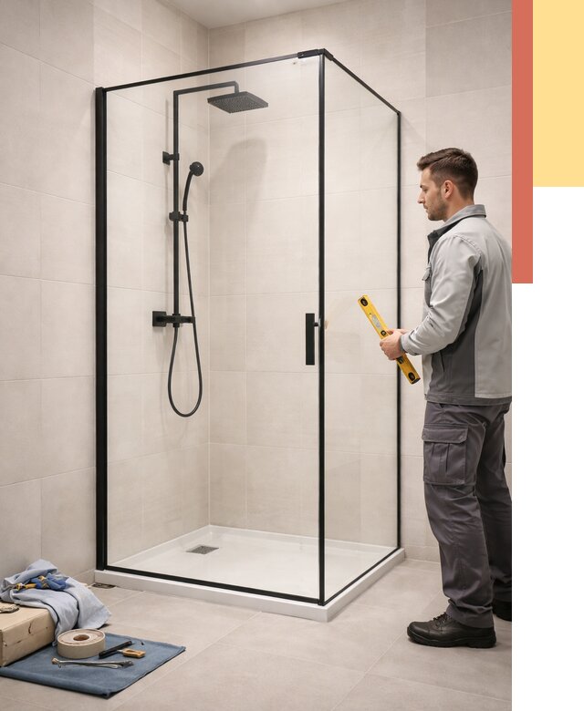 Стеклянные перегородки для душа в Азове от 12836 руб. | Монтаж под ключ — ОТДЕЛОЧНИК-Азв