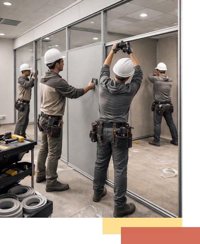 Мобильные офисные перегородки под ключ в Азове