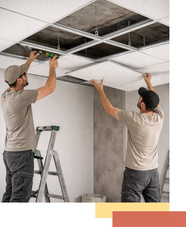 Монтаж потолка Армстронг под ключ в Азове