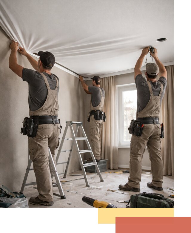 Монтаж матового натяжного потолка в Азове качественно и быстро