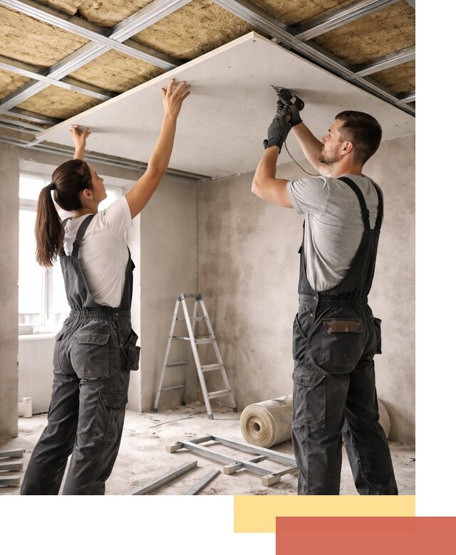 Звукоизоляция потолка из ГКЛ в Азове профессионально и надежно