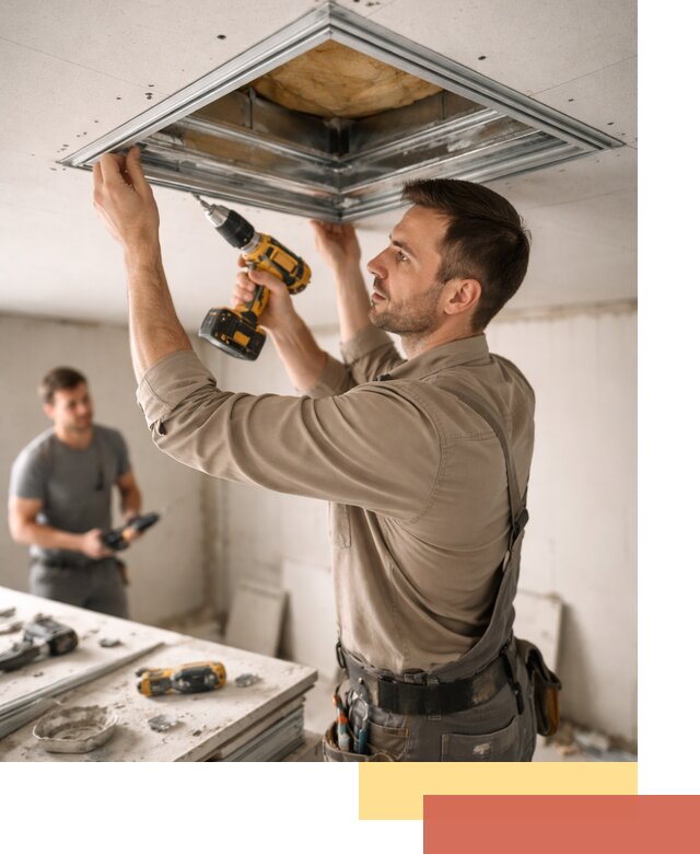 Монтаж люка в потолок из ГКЛ в Азове