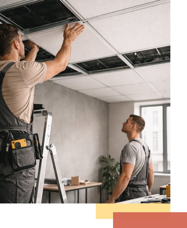 Монтаж потолочной плитки в Азове качественно и в срок